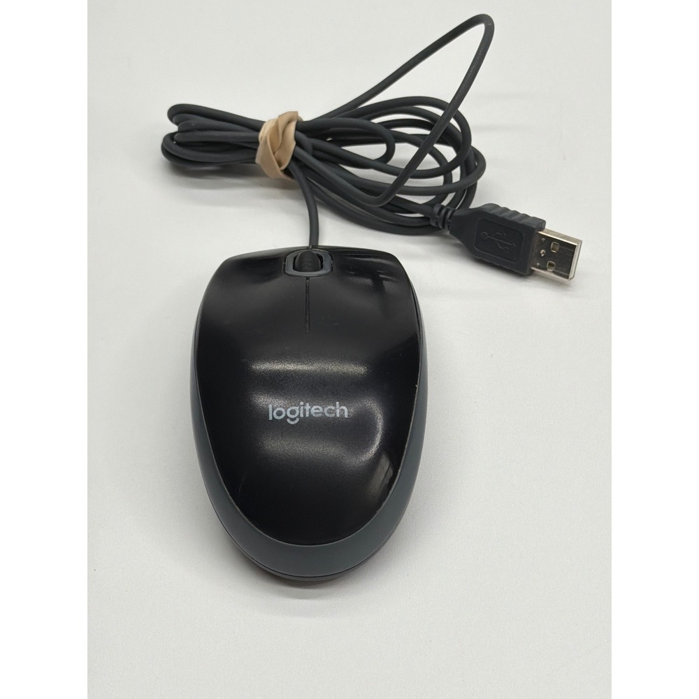 Logitech M-U0026‎ Wired USB Optical Mouse Black Gray 810-002182 HS710HB